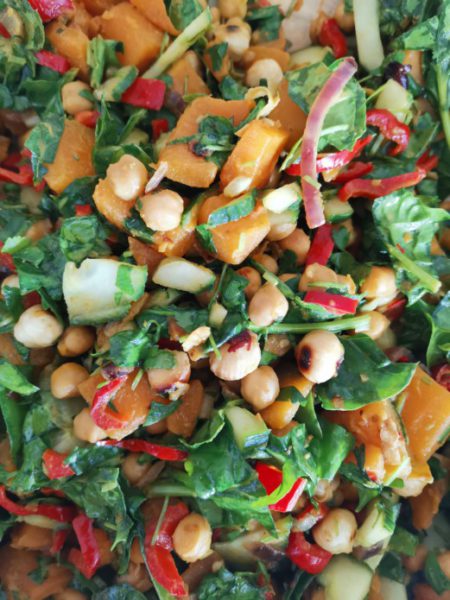 hearty pumpkin salad vegan