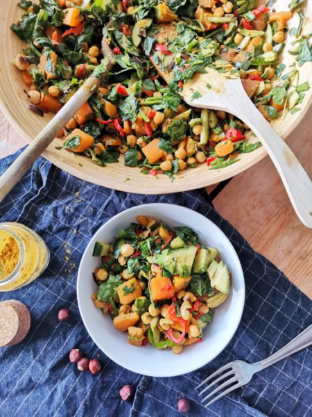 hearty pumpkin salad vegan