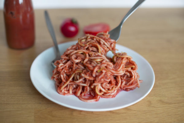 ketchup spaghetti raw vegan