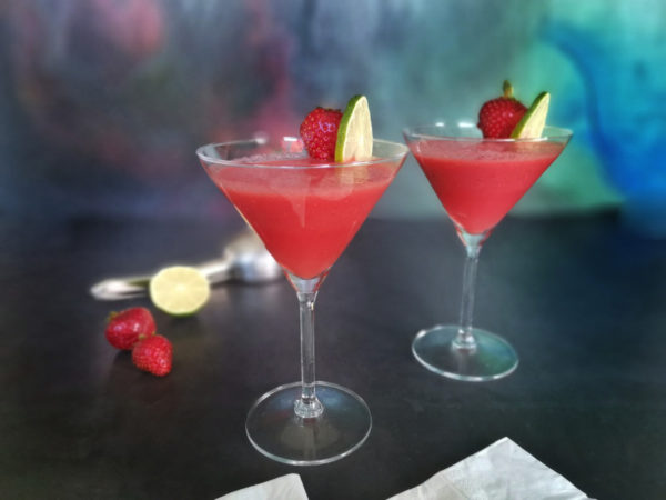 strawberry daiquiri raw vegan